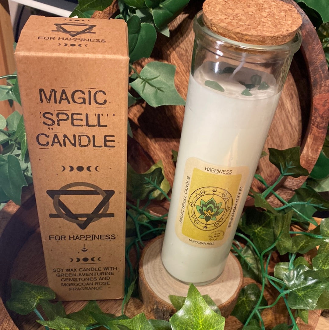 Magic spell candle for happiness