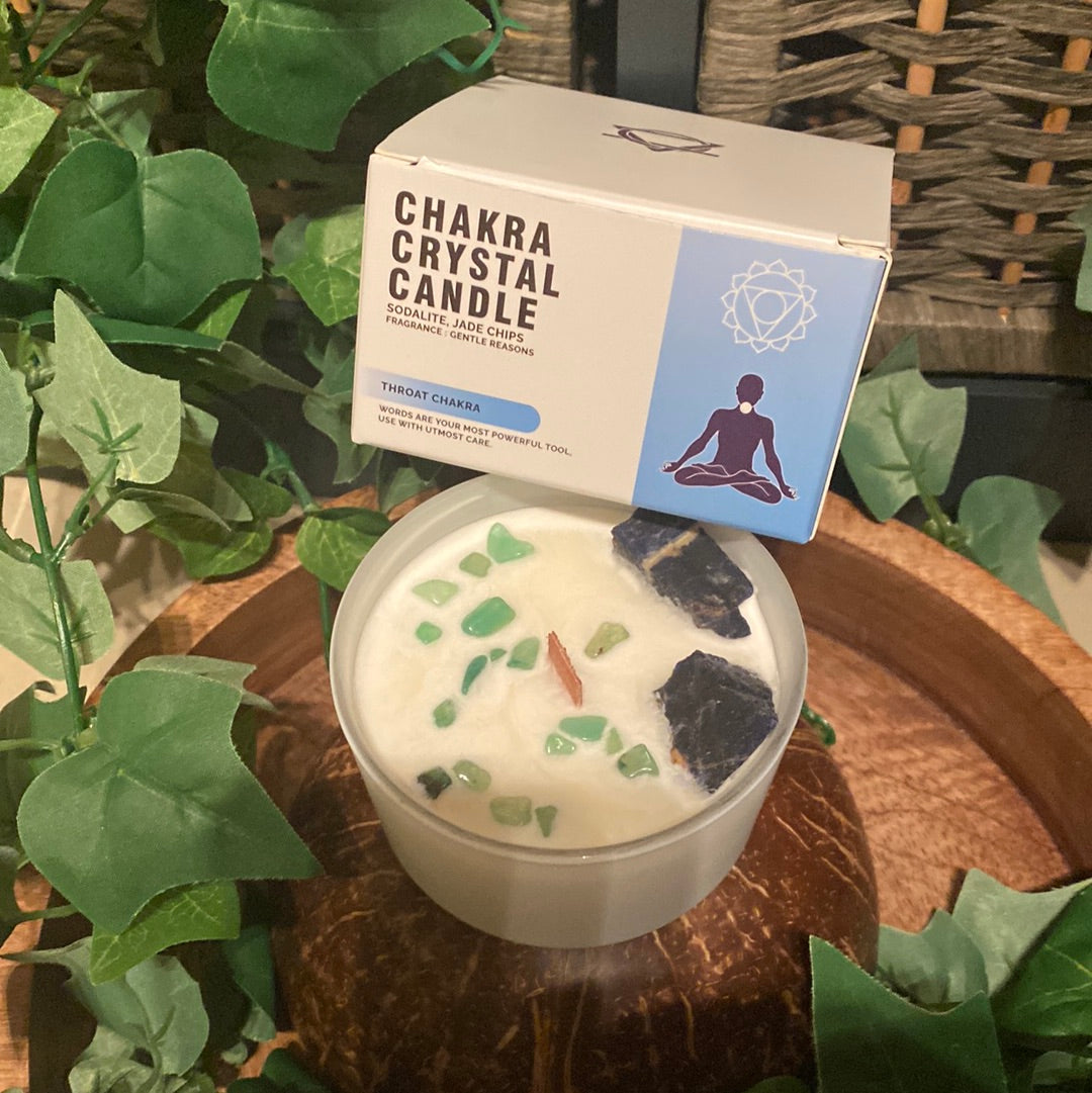 Throat chakra candle