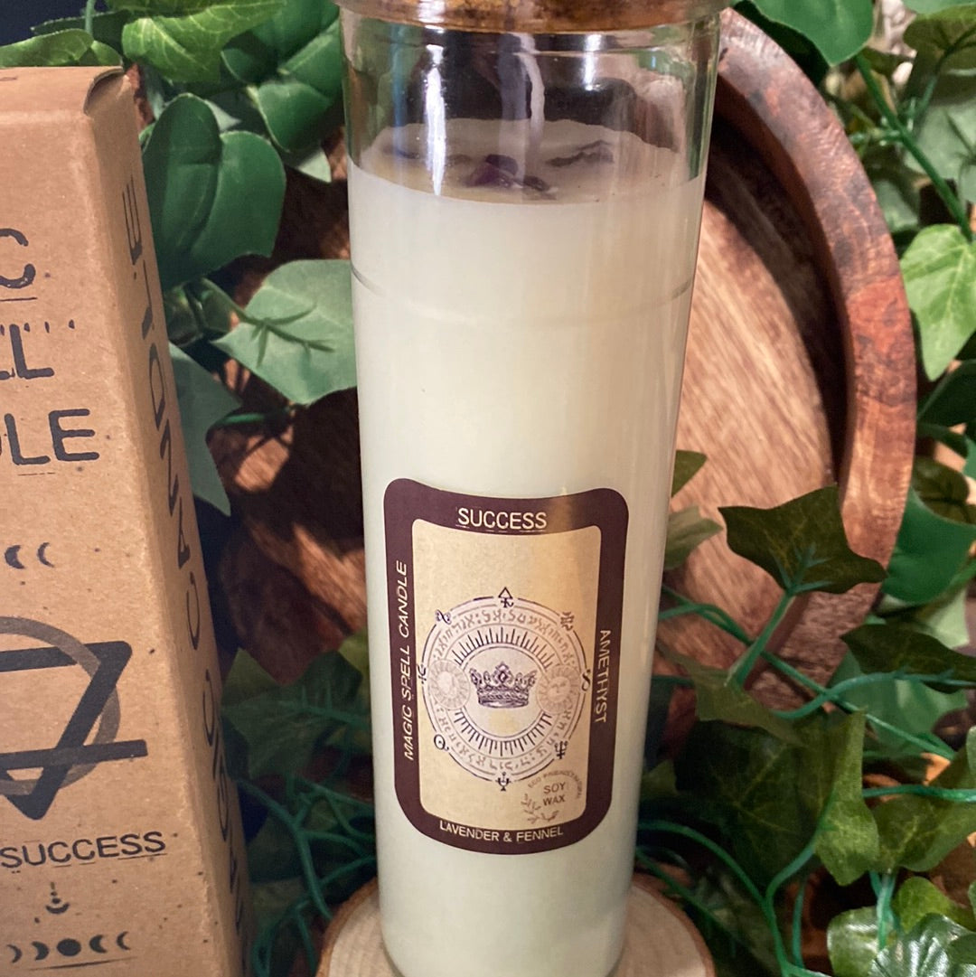 Magic spell candle for success