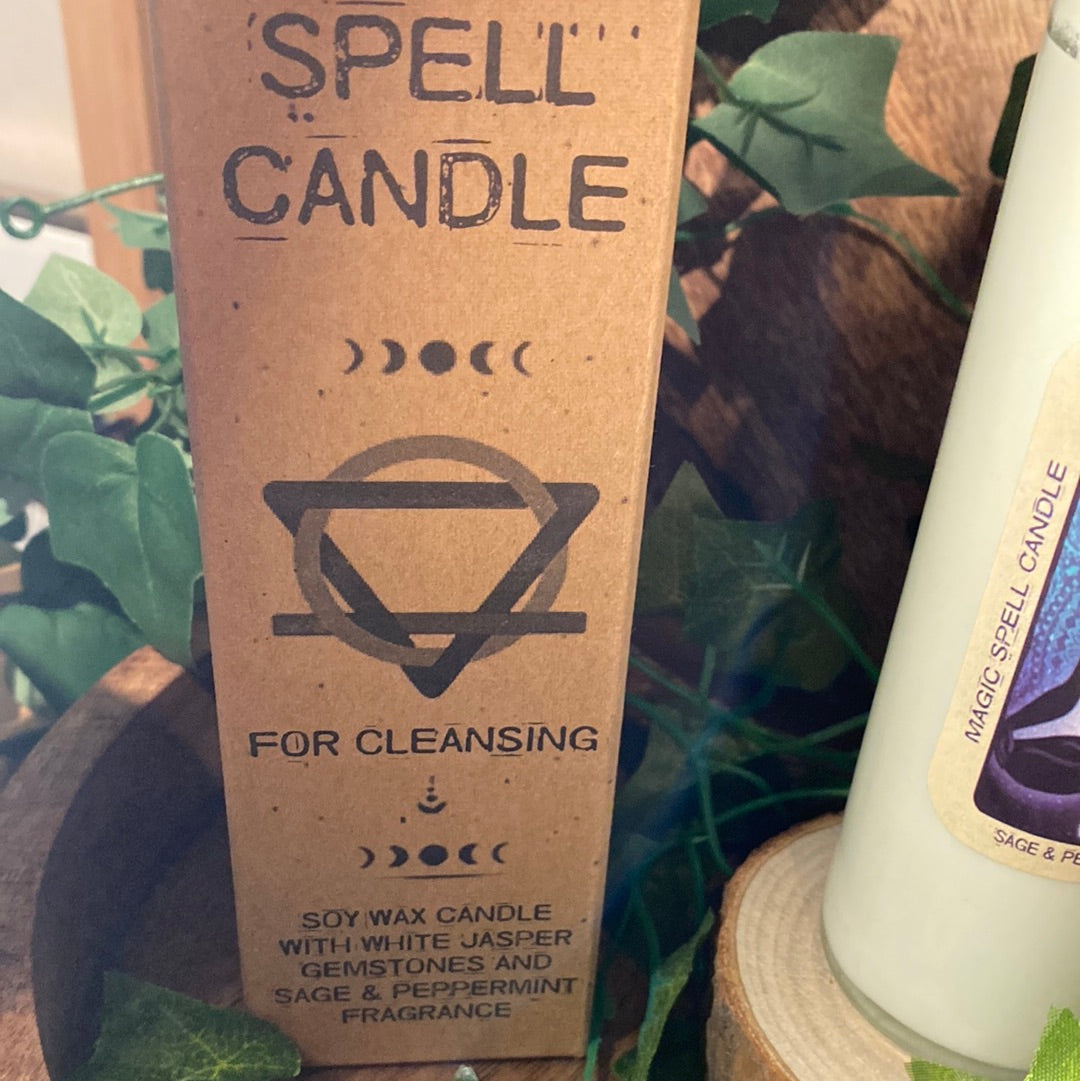 Magic spell candle for cleansing