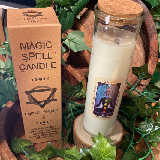 Magic spell candle for cleansing