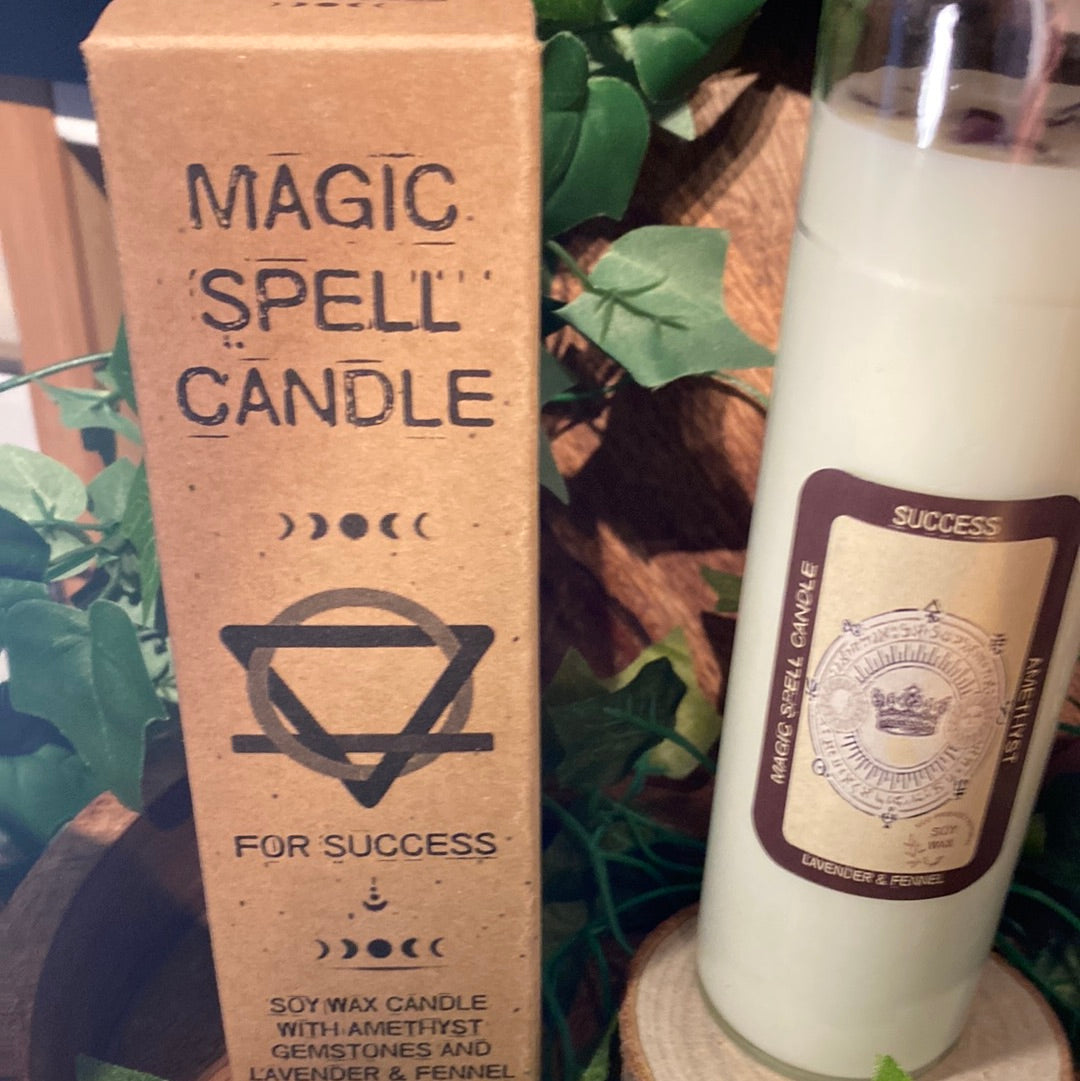 Magic spell candle for success