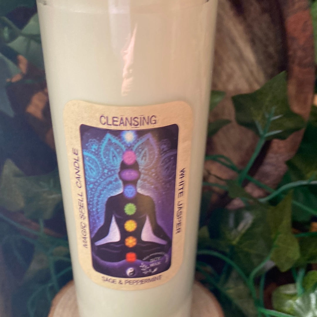 Magic spell candle for cleansing