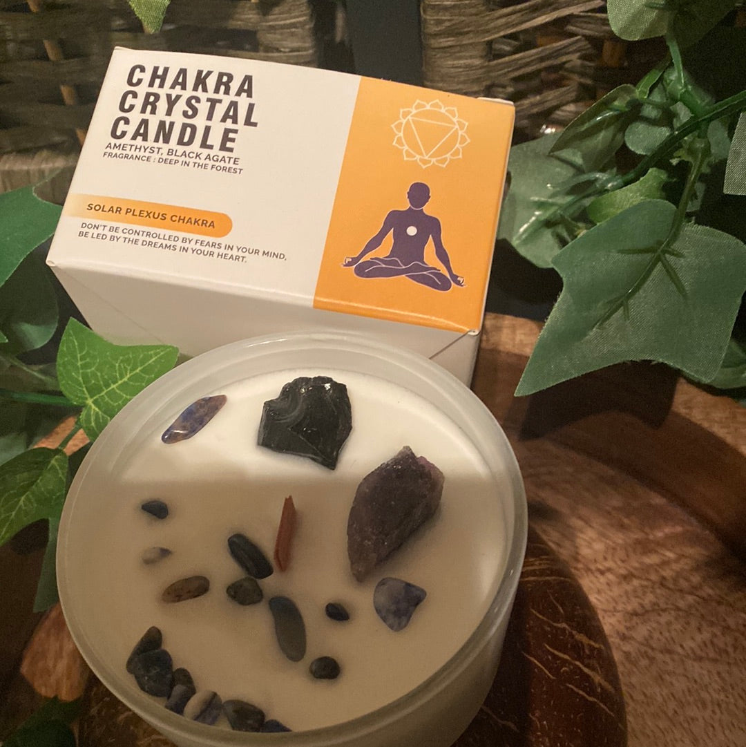 Solar plexus chakra candle