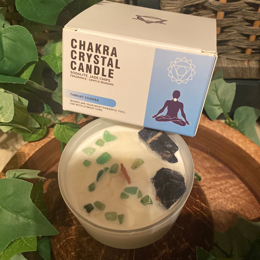 Throat chakra candle