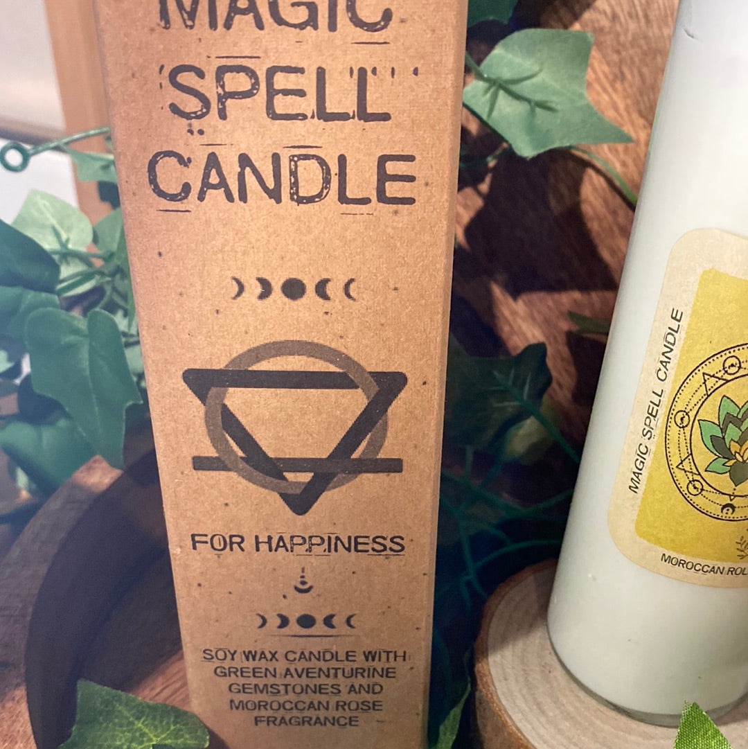 Magic spell candle for happiness