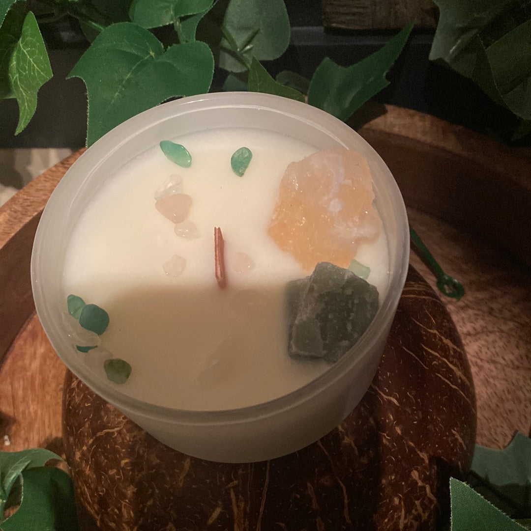 Heart chakra candle