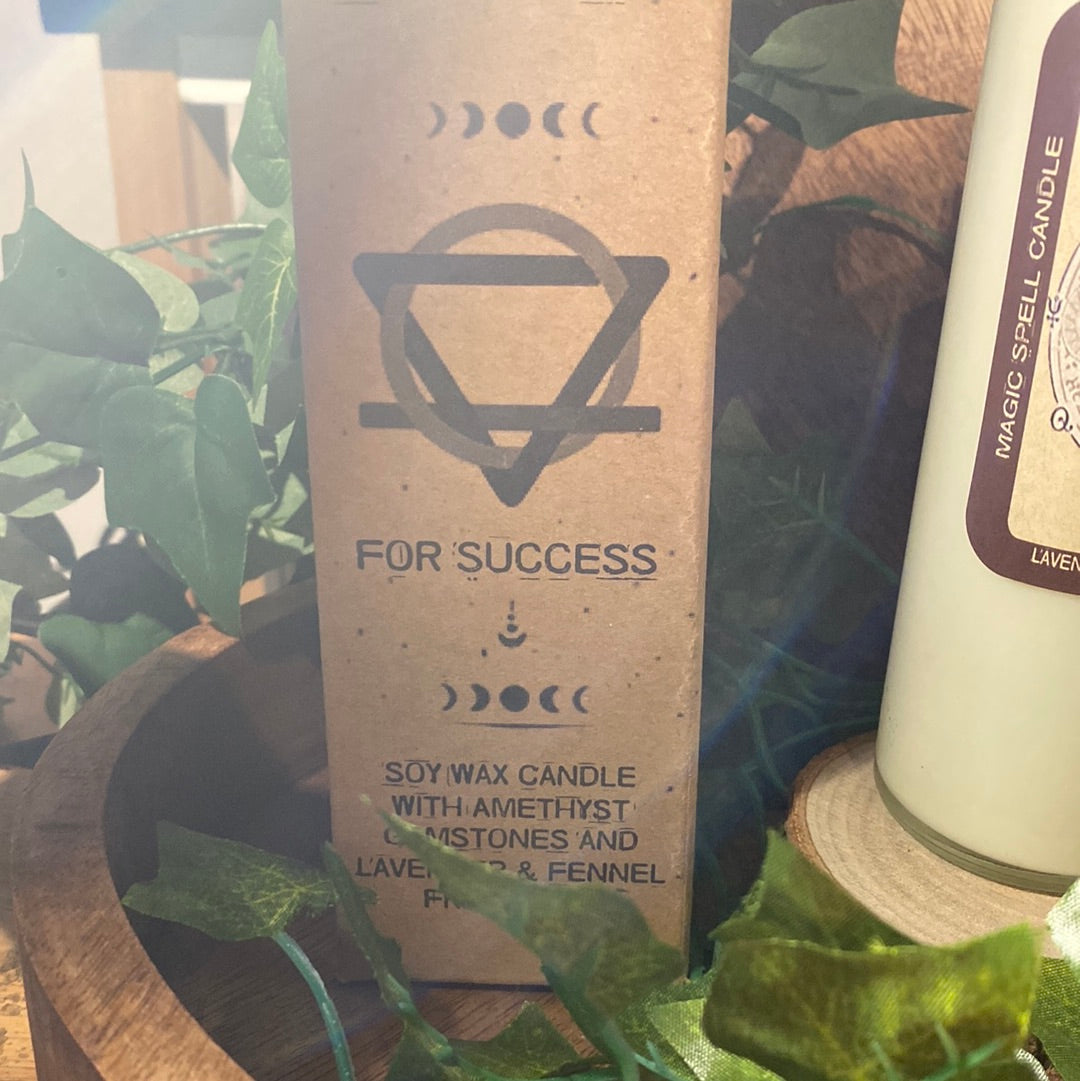 Magic spell candle for success