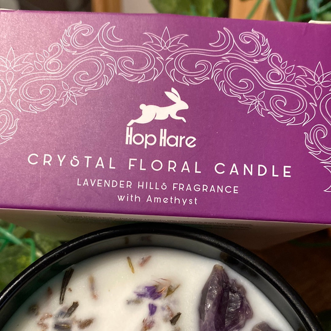 Crystal floral candle