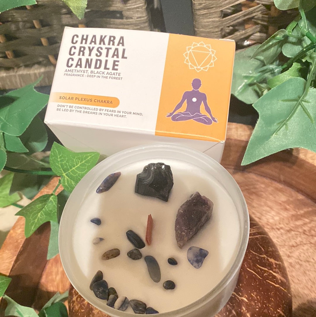 Solar plexus chakra candle