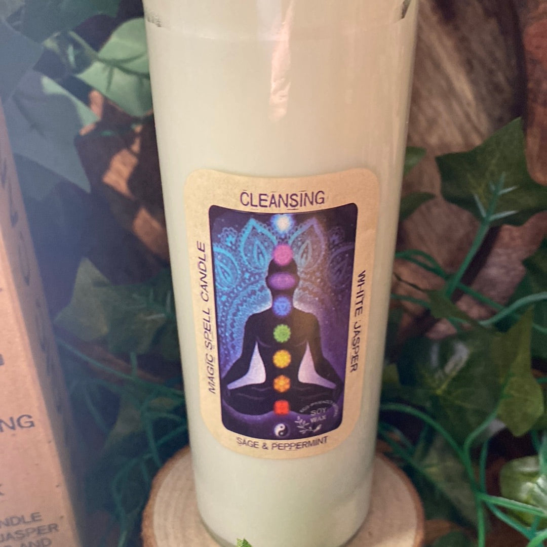 Magic spell candle for cleansing