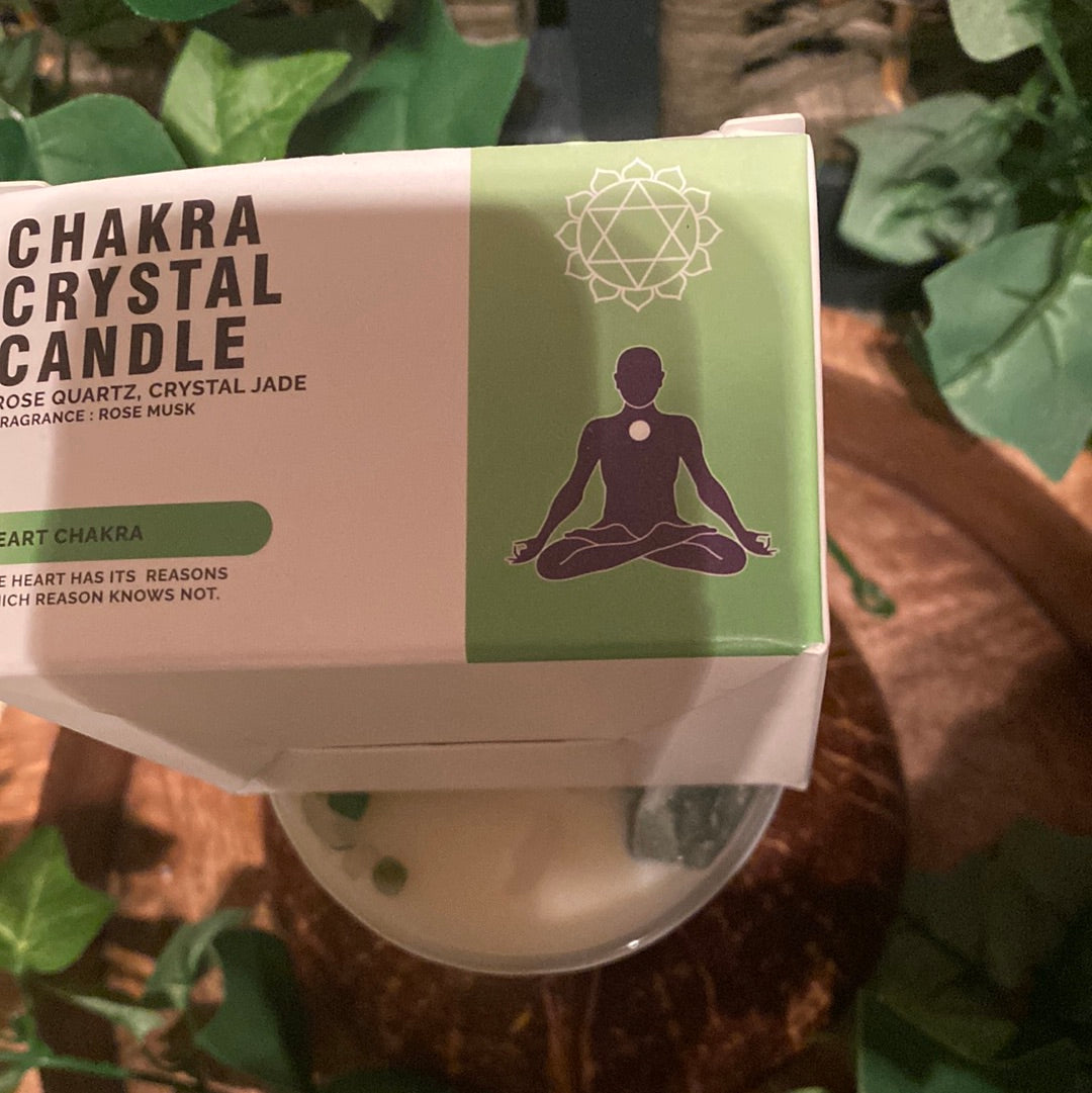 Heart chakra candle