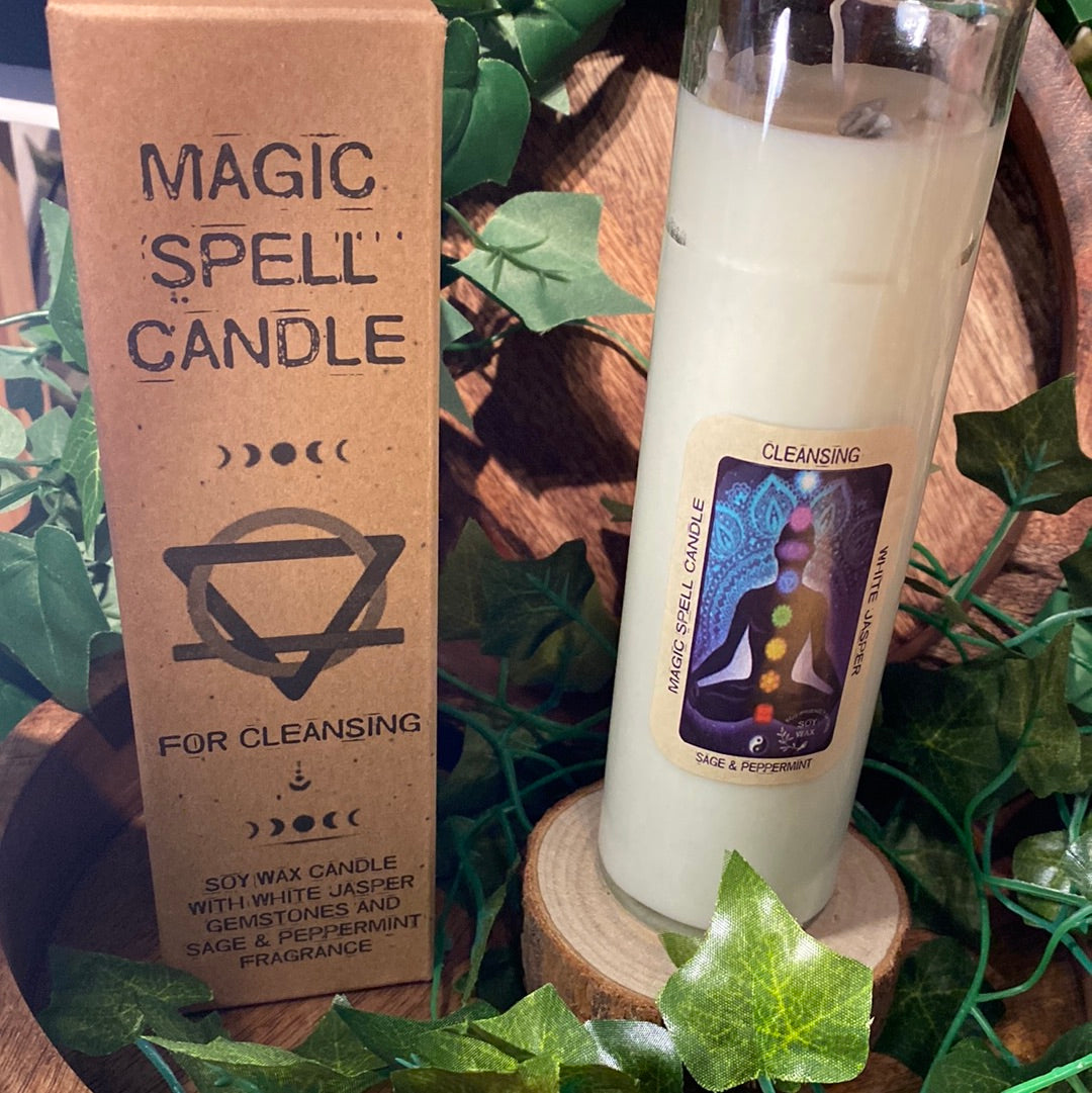 Magic spell candle for cleansing