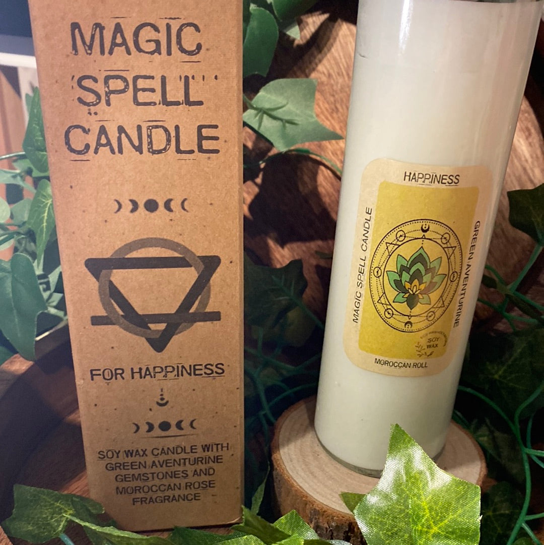 Magic spell candle for happiness