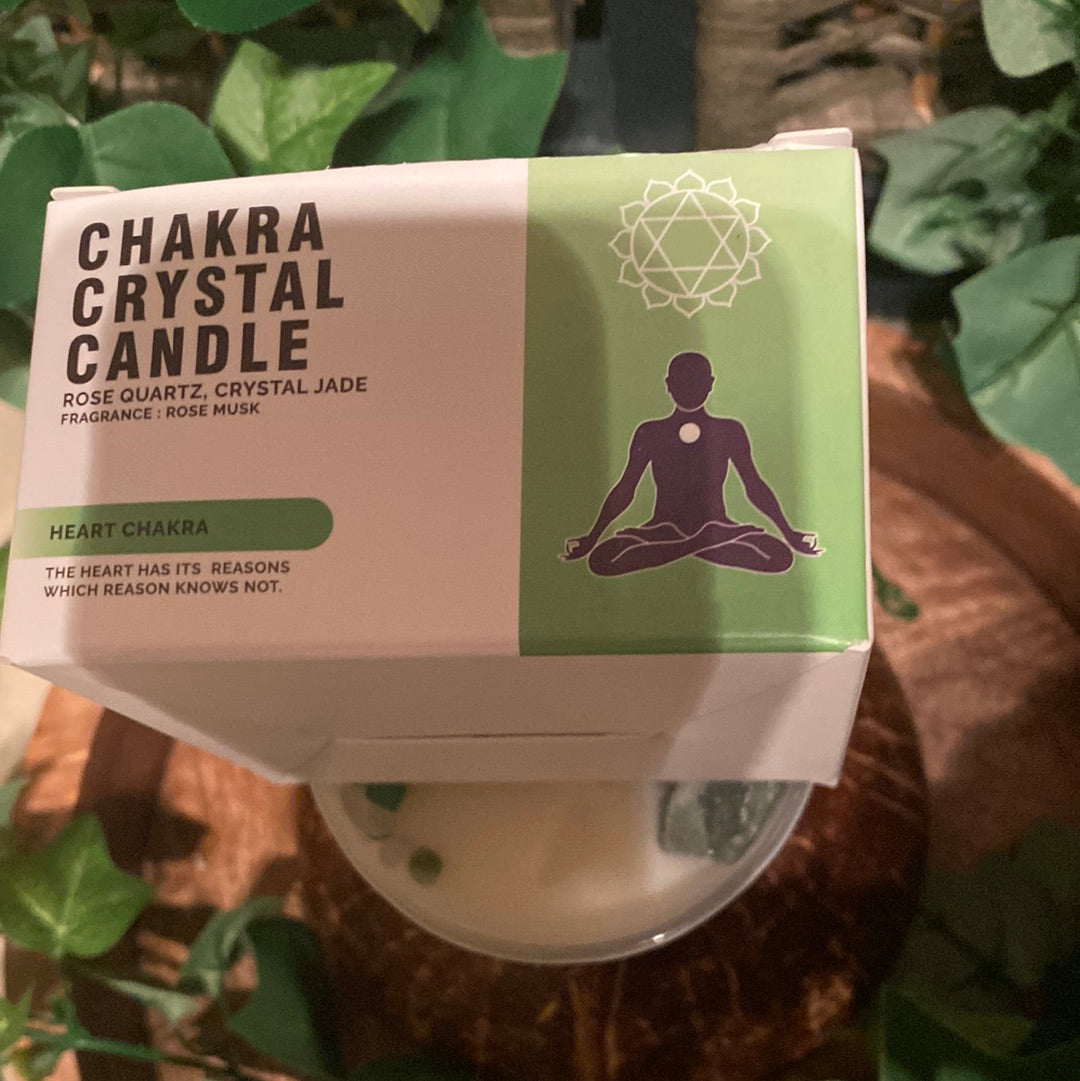 Heart chakra candle