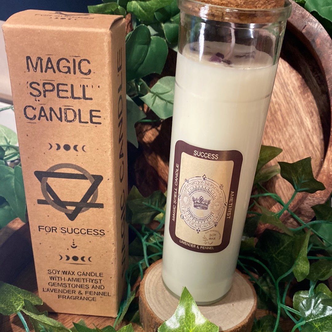 Magic spell candle for success