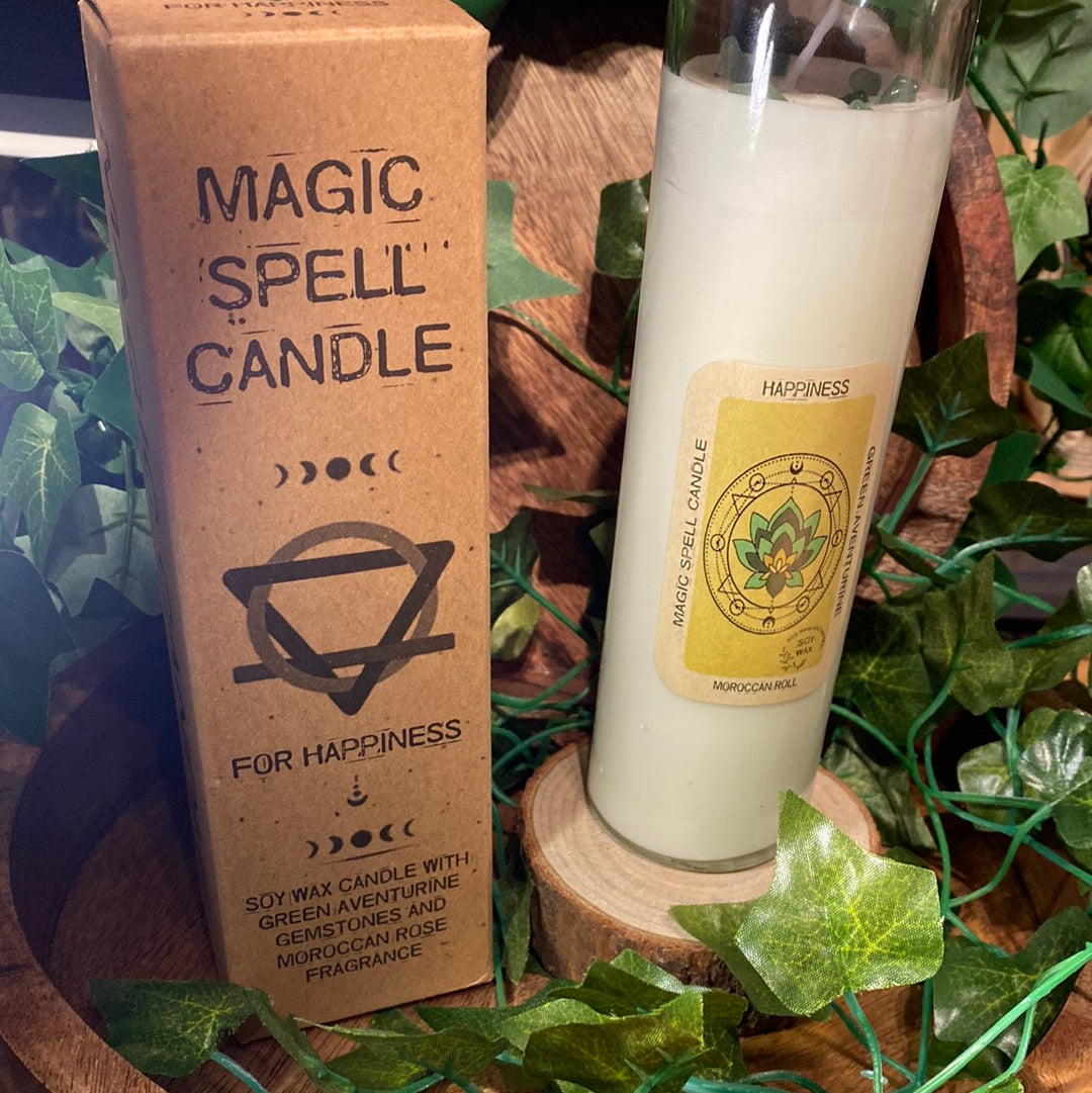 Magic spell candle for happiness