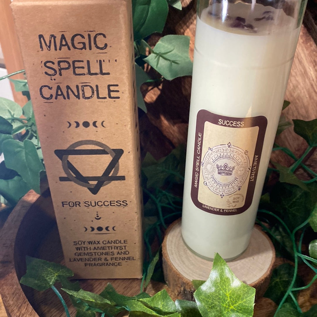 Magic spell candle for success