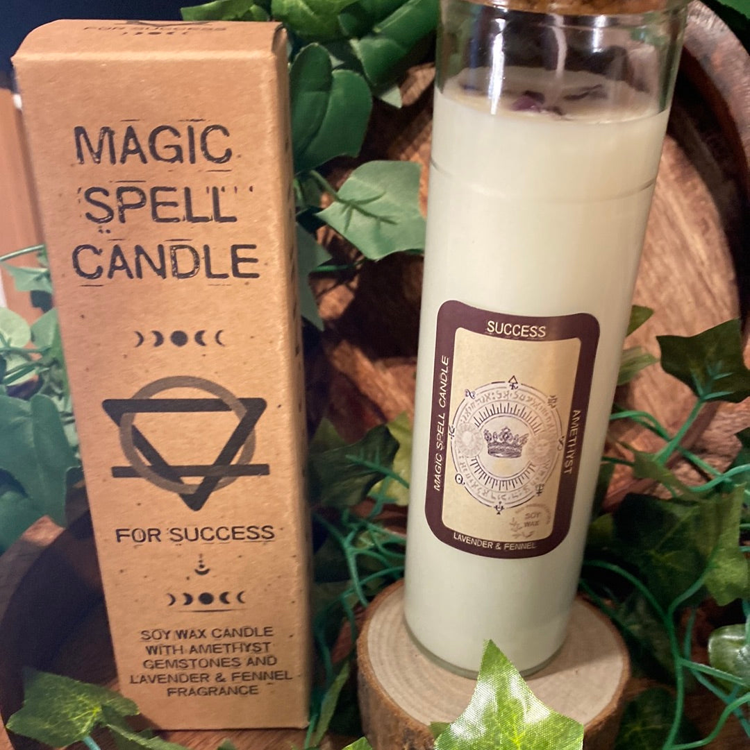 Magic spell candle for success