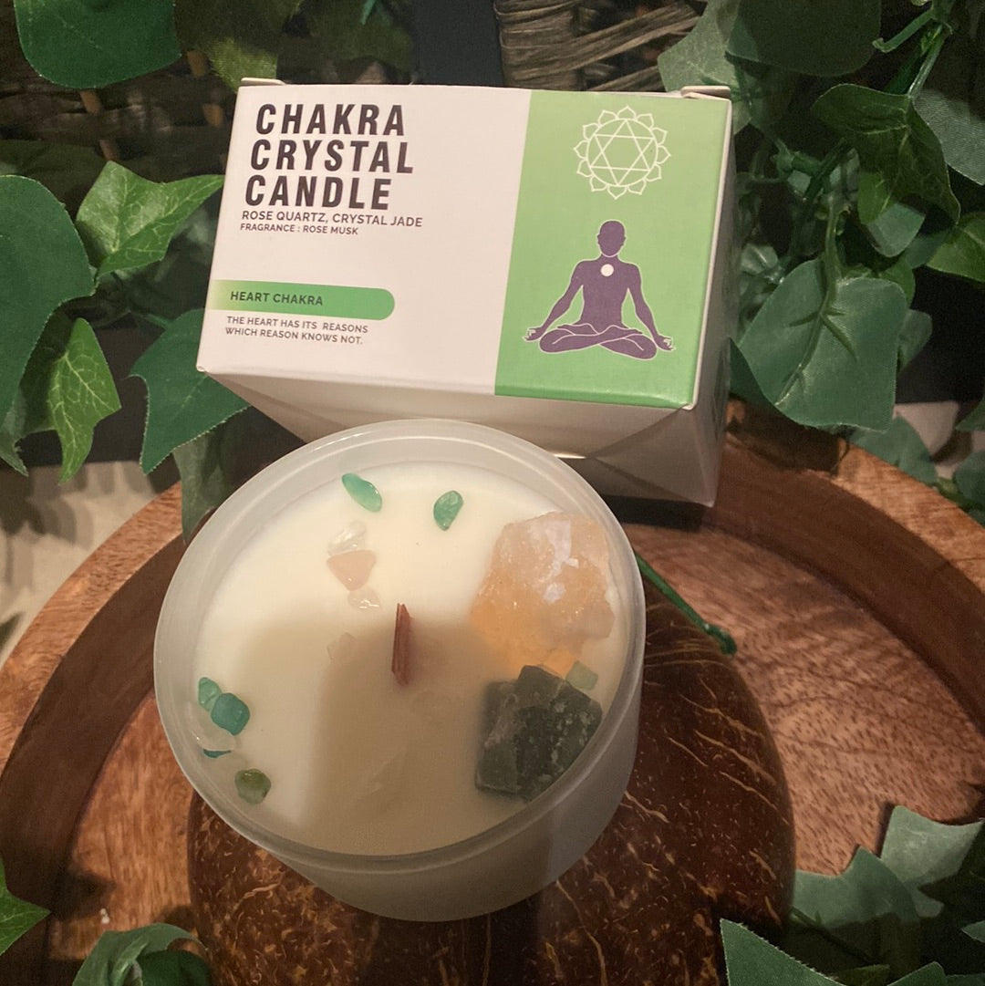 Heart chakra candle