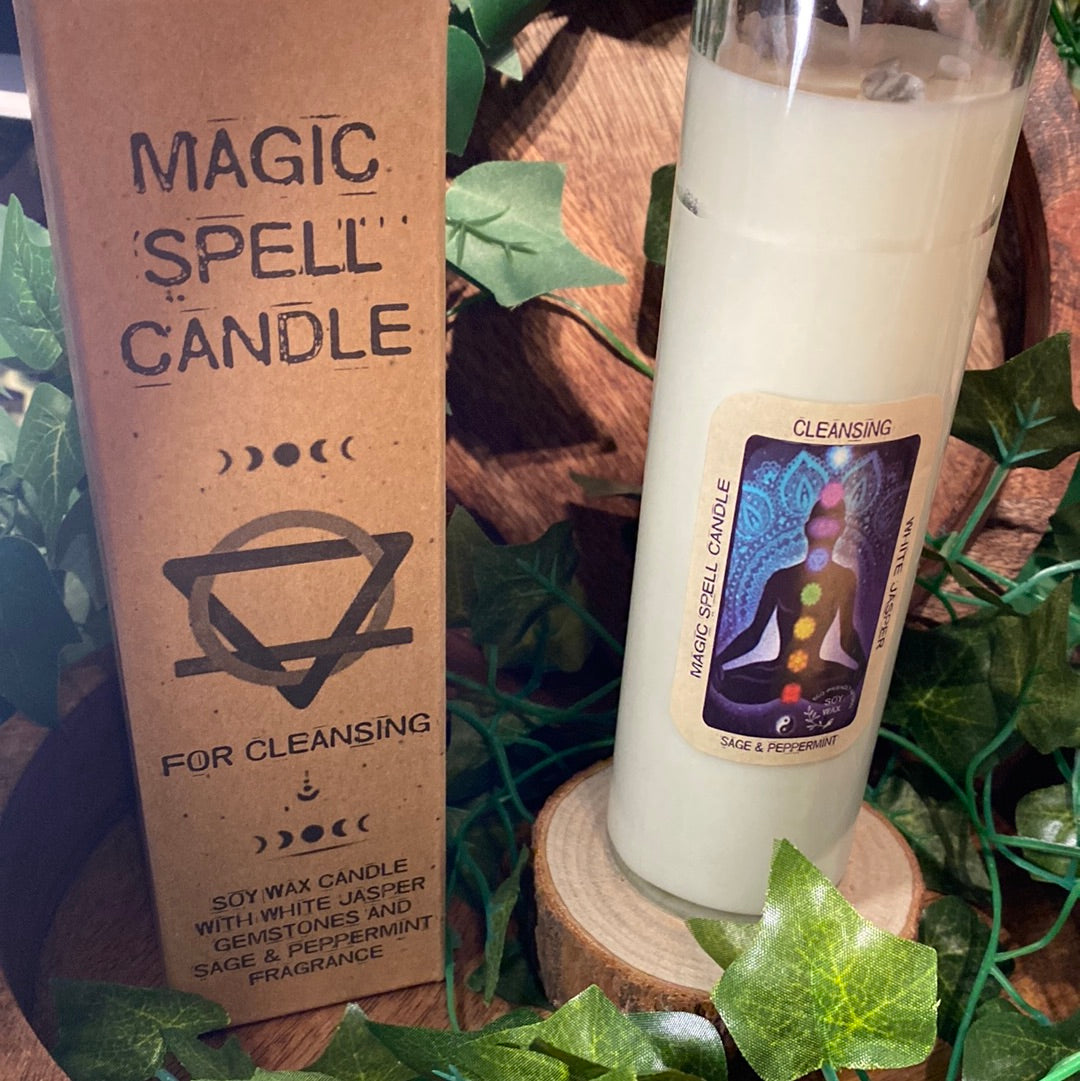 Magic spell candle for cleansing