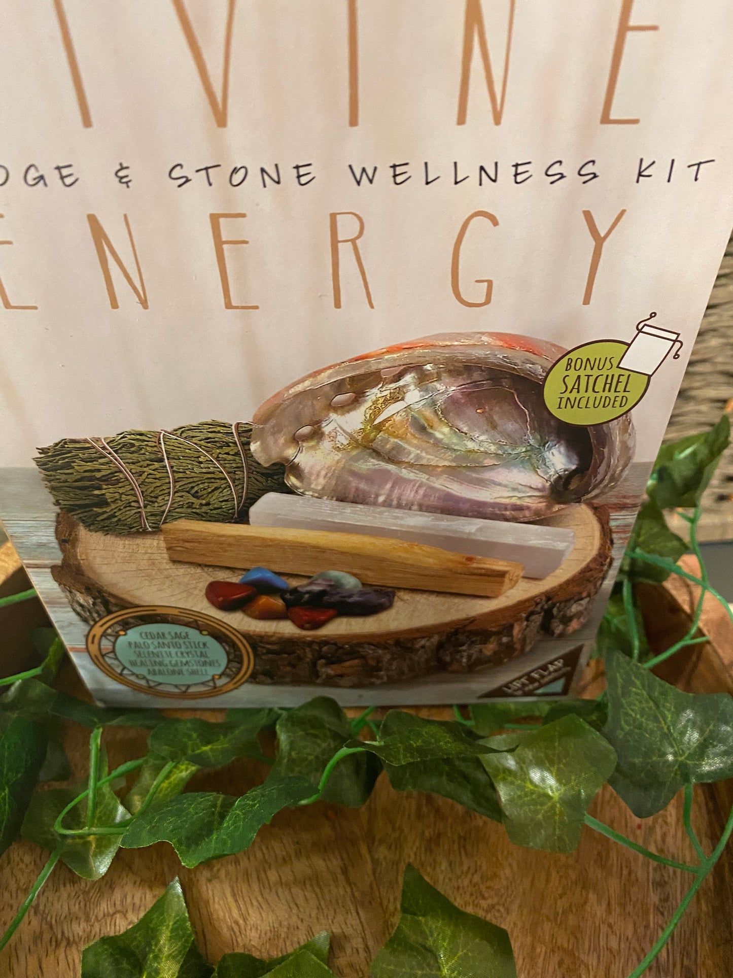 Divine smudge & stone wellness kit energy