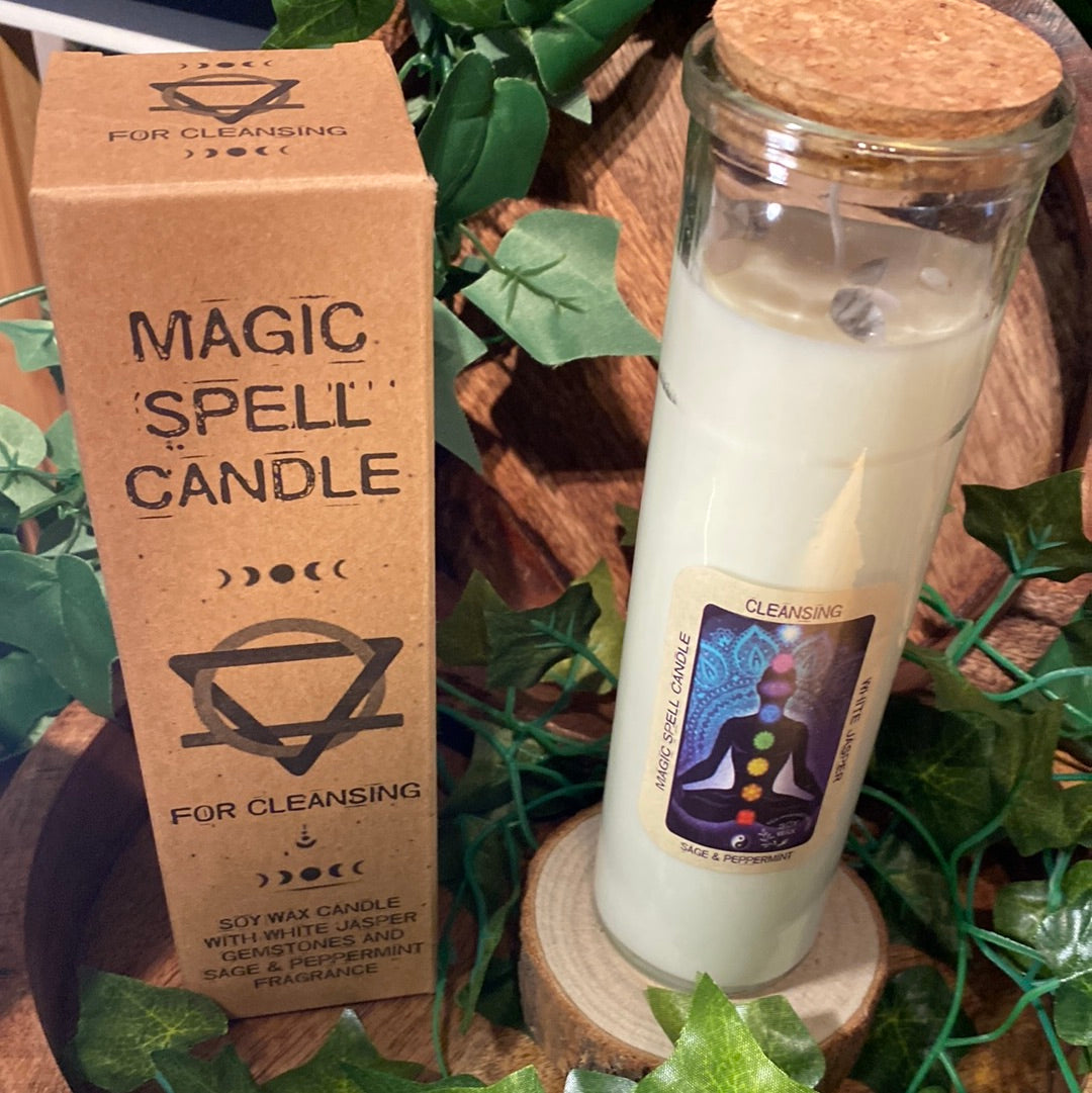 Magic spell candle for cleansing