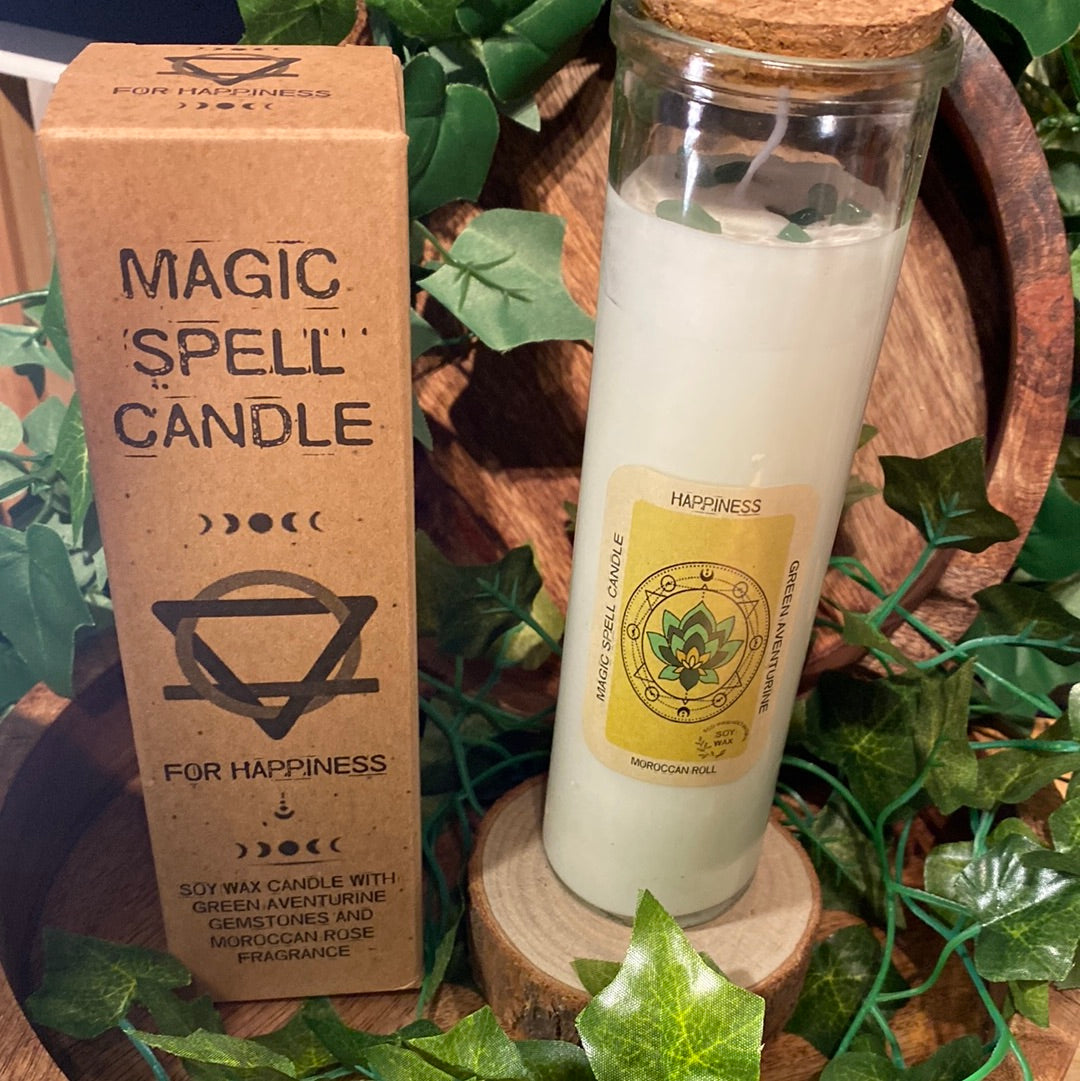 Magic spell candle for happiness