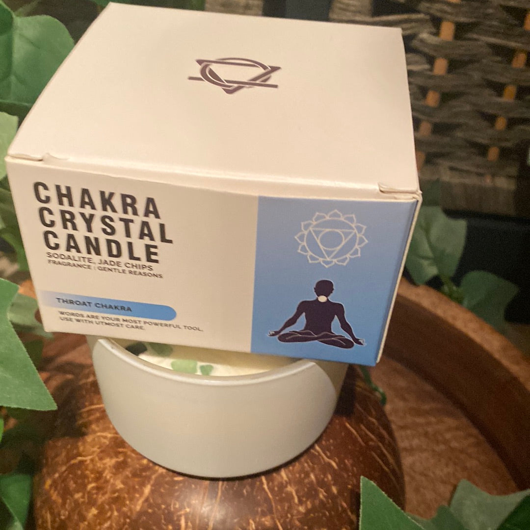 Throat chakra candle