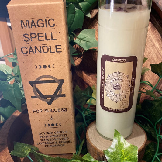 Magic spell candle for success