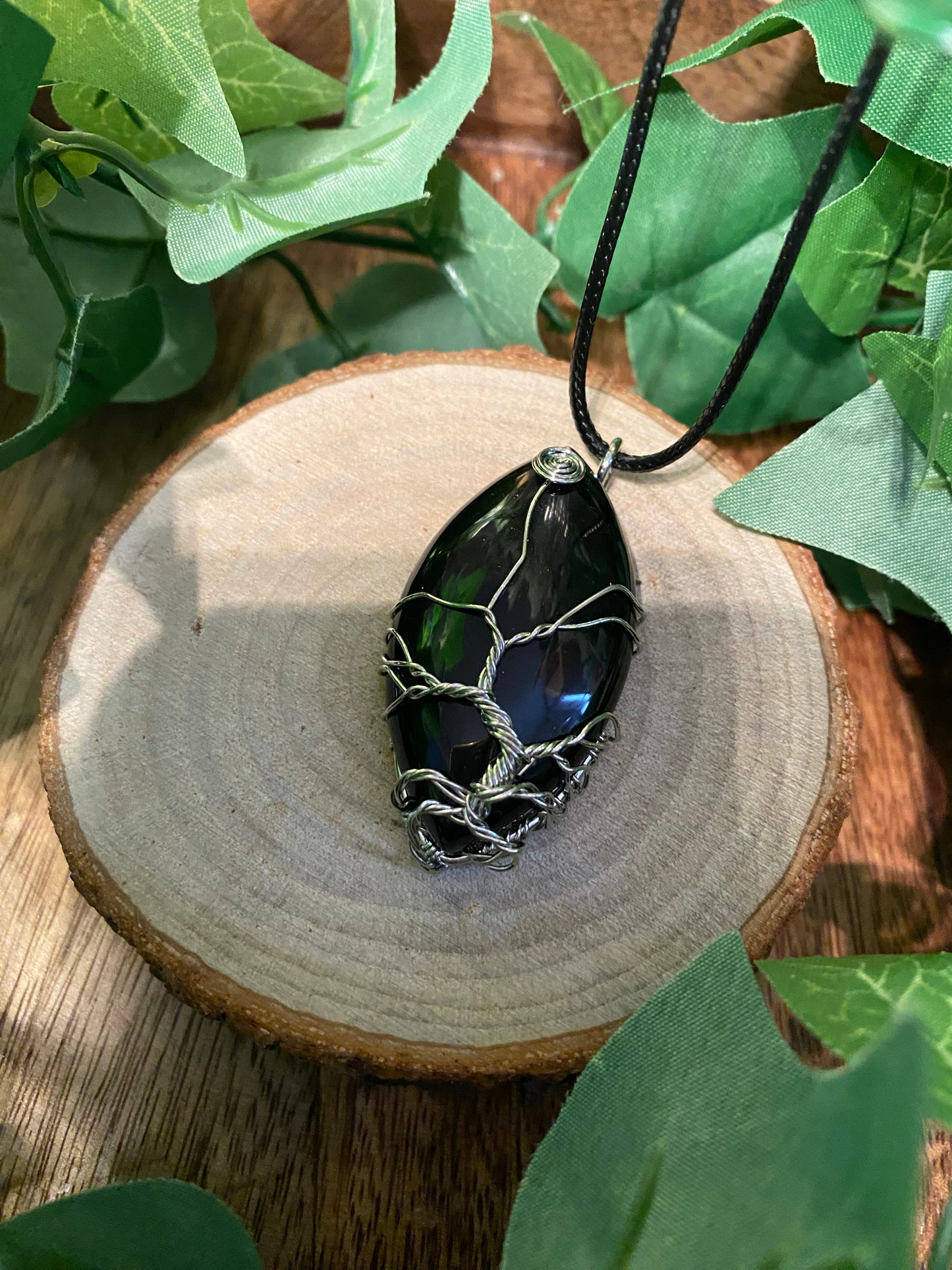 Wire wrapped pendant